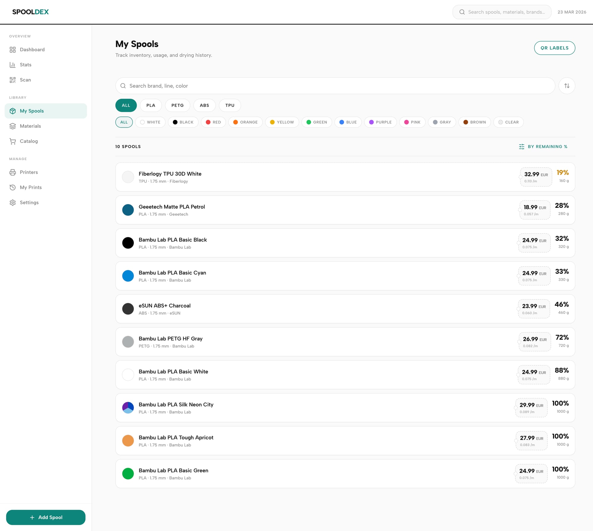 Your printer tells us what you're using. We track it.